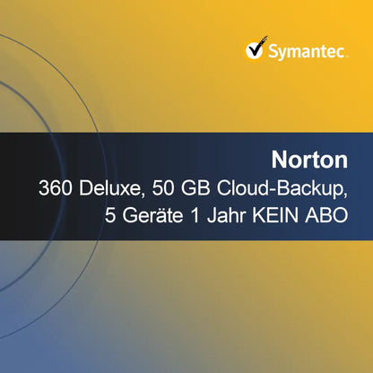 Norton 360 Deluxe, 50 GB Cloud-Backup, 5 Geräte 1 Jahr KEIN ABO